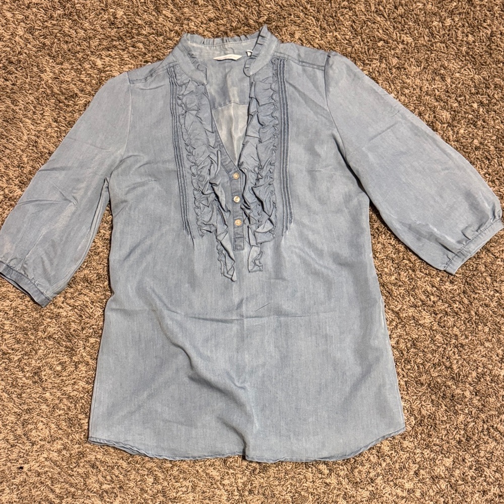New York & Company Sky Blue Top